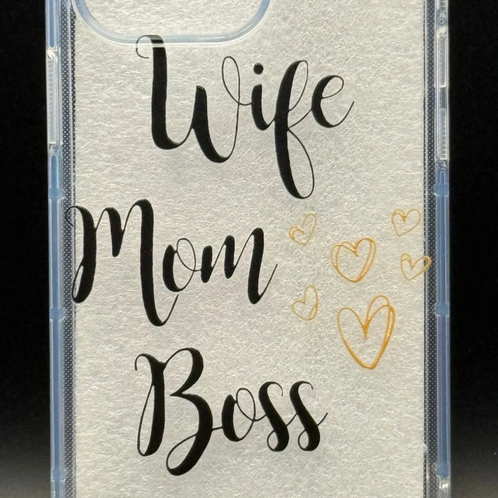 iPhone 13‎ Pro Phone Case Wife Mom Boss Hearts